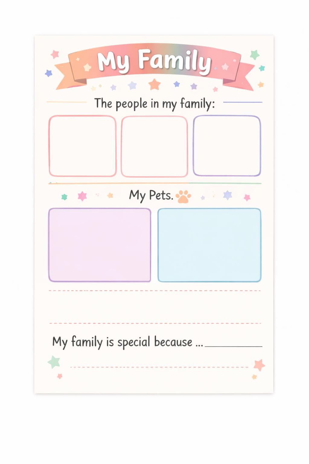 All About Me – Printable Workbook (10 pages)