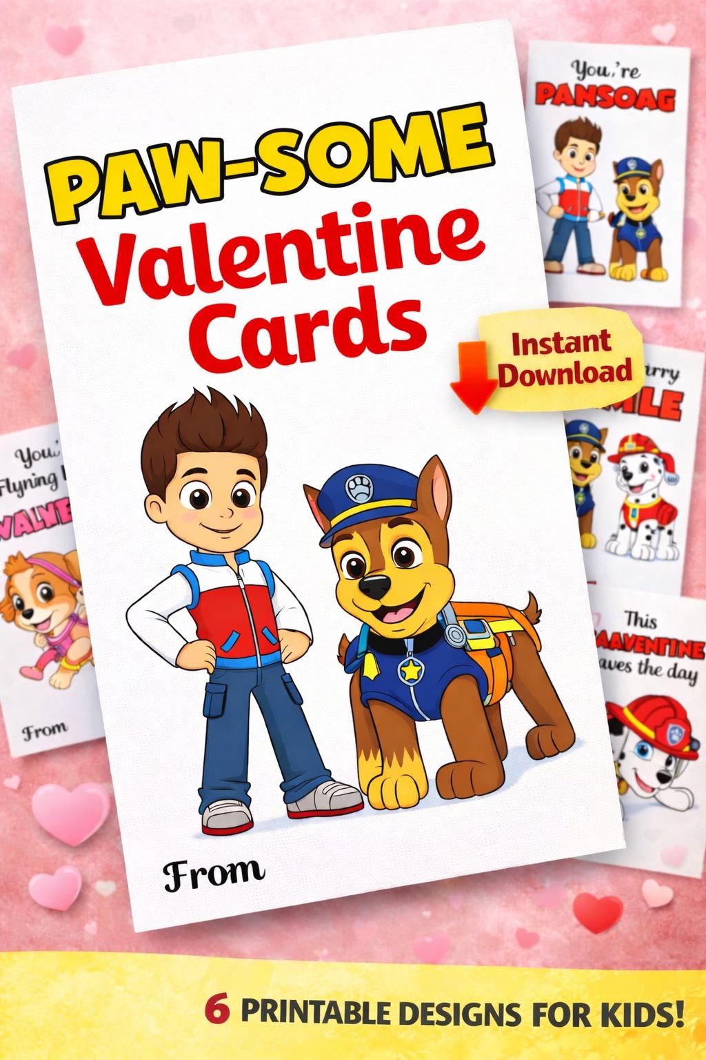 Puppy Valentine Cards for Kids | Classroom Exchange (Digital Download)