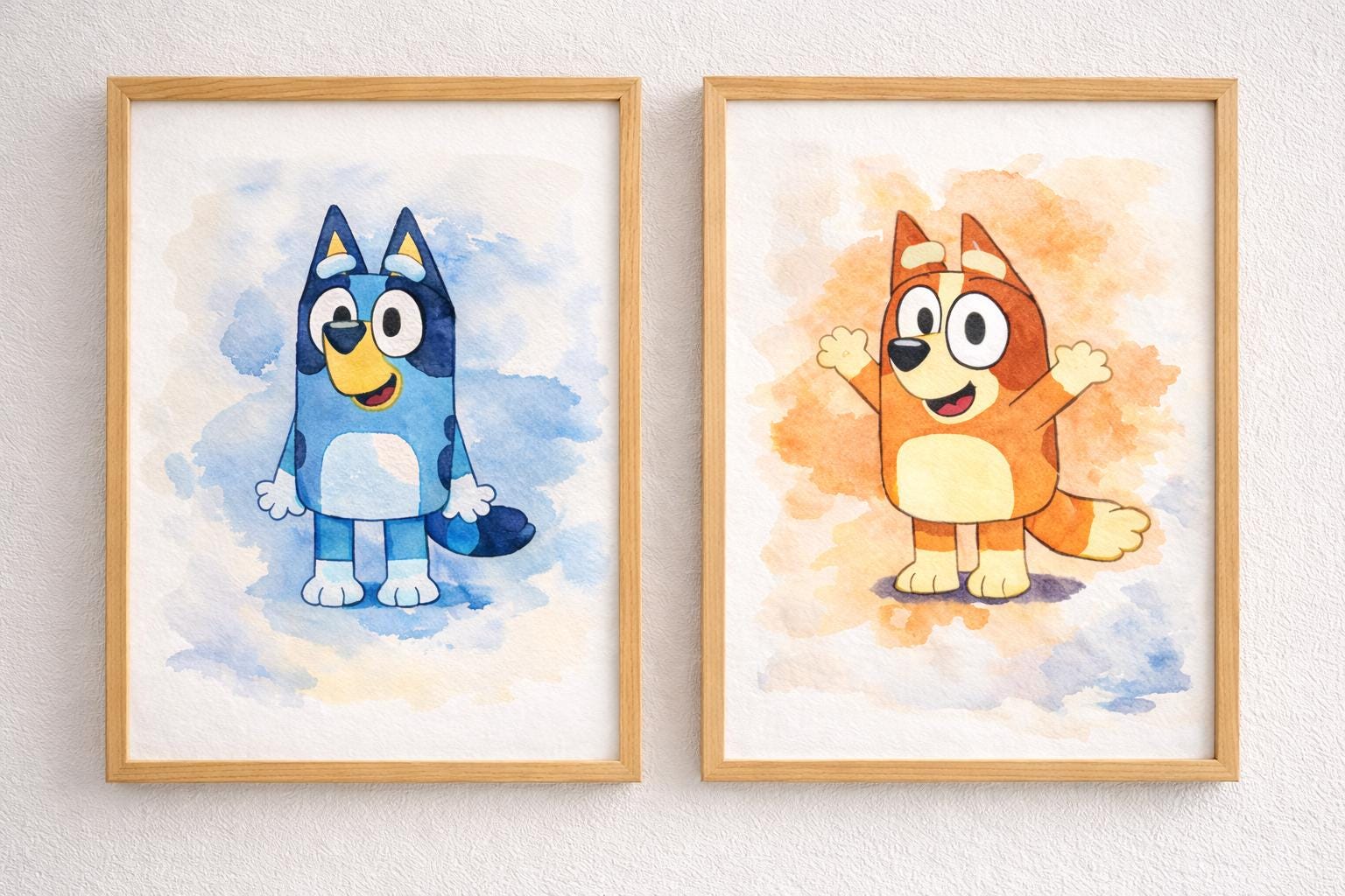 Watercolor Dog Print Set | Kids Nursery Decor (Digital Download A2/A4 PDF)