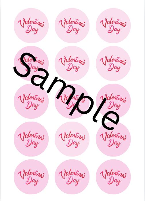 Valentine’s Day Round Stickers Printable | Digital Download | Printable Valentine Labels