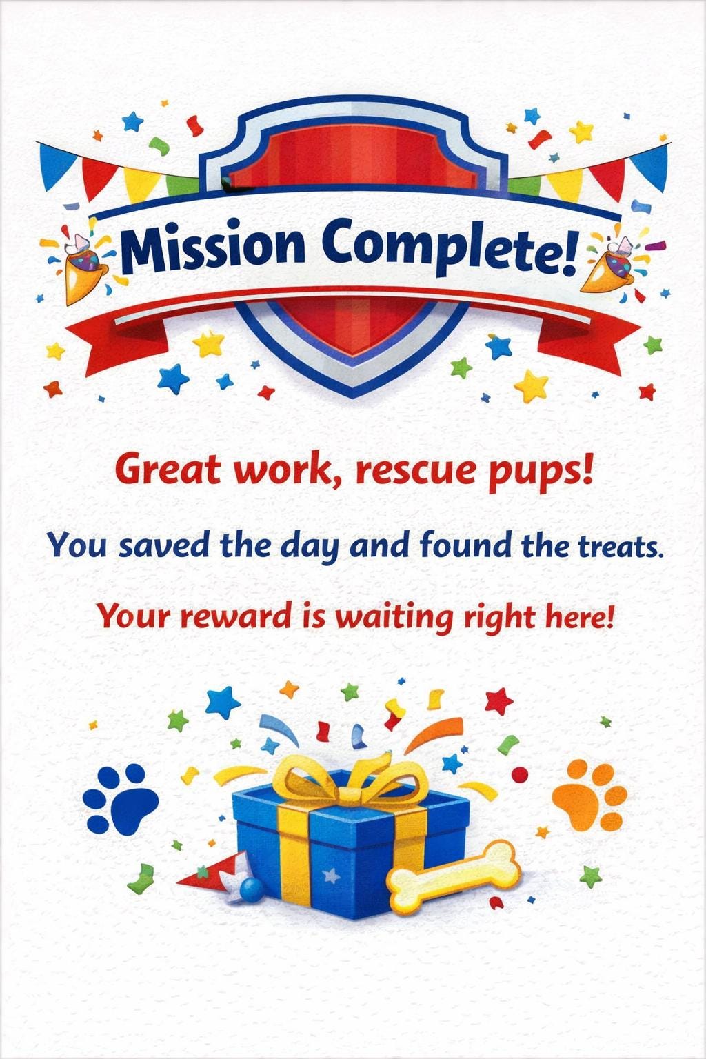 Party Game- Rescue Pups Scavenger Hunt  | Kids Party Activity | Printable  Instant Download