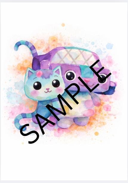 Gabby Inspired Watercolour Wall Art | Printable Kids Bedroom Decor