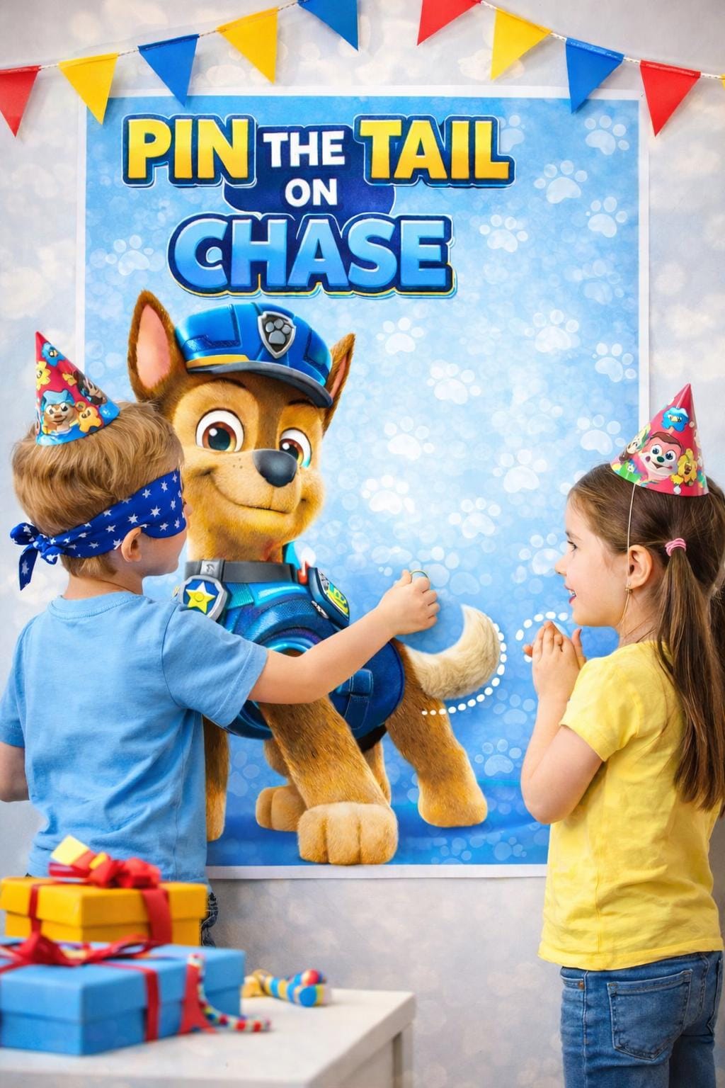 Pin the Tail on Chase Rescue Pups Game Printable