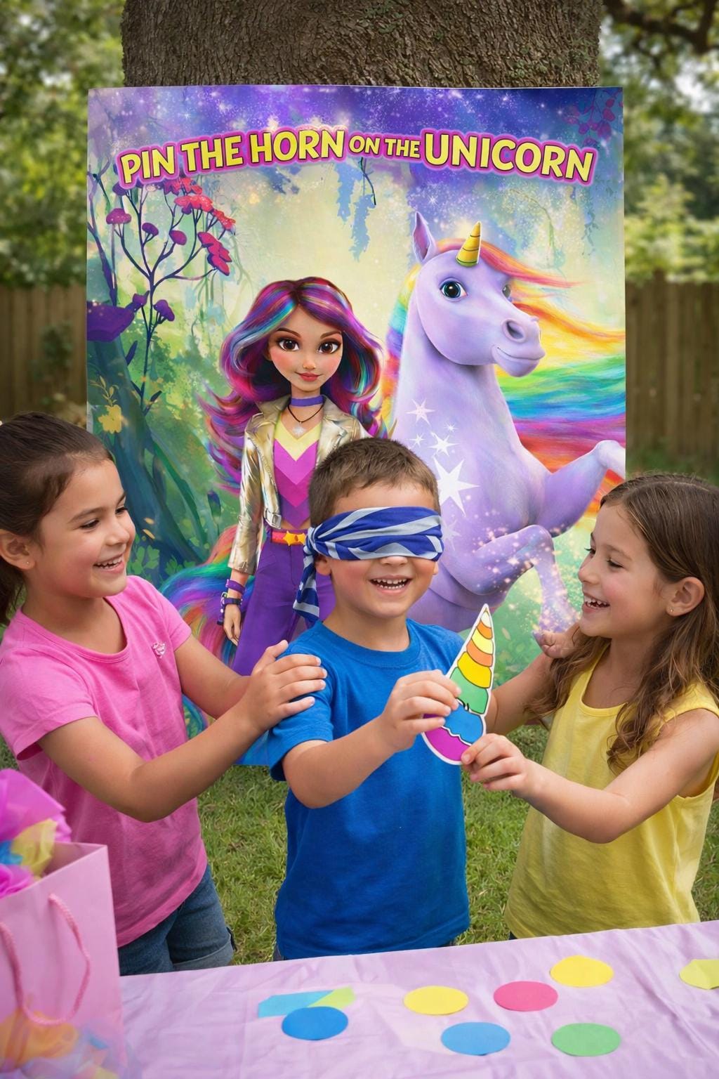 Pin the Horn on the Unicorn Game –Party Printable Game