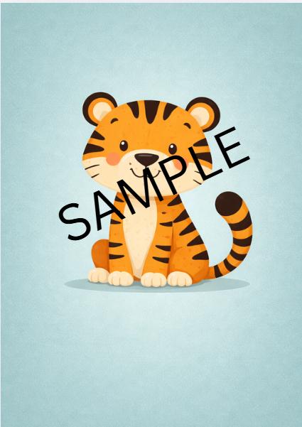 Wild Animal Nursery Wall Art Set | Cute Safari Animals Prints | Kids Bedroom Decor | A4 & A2 Printable