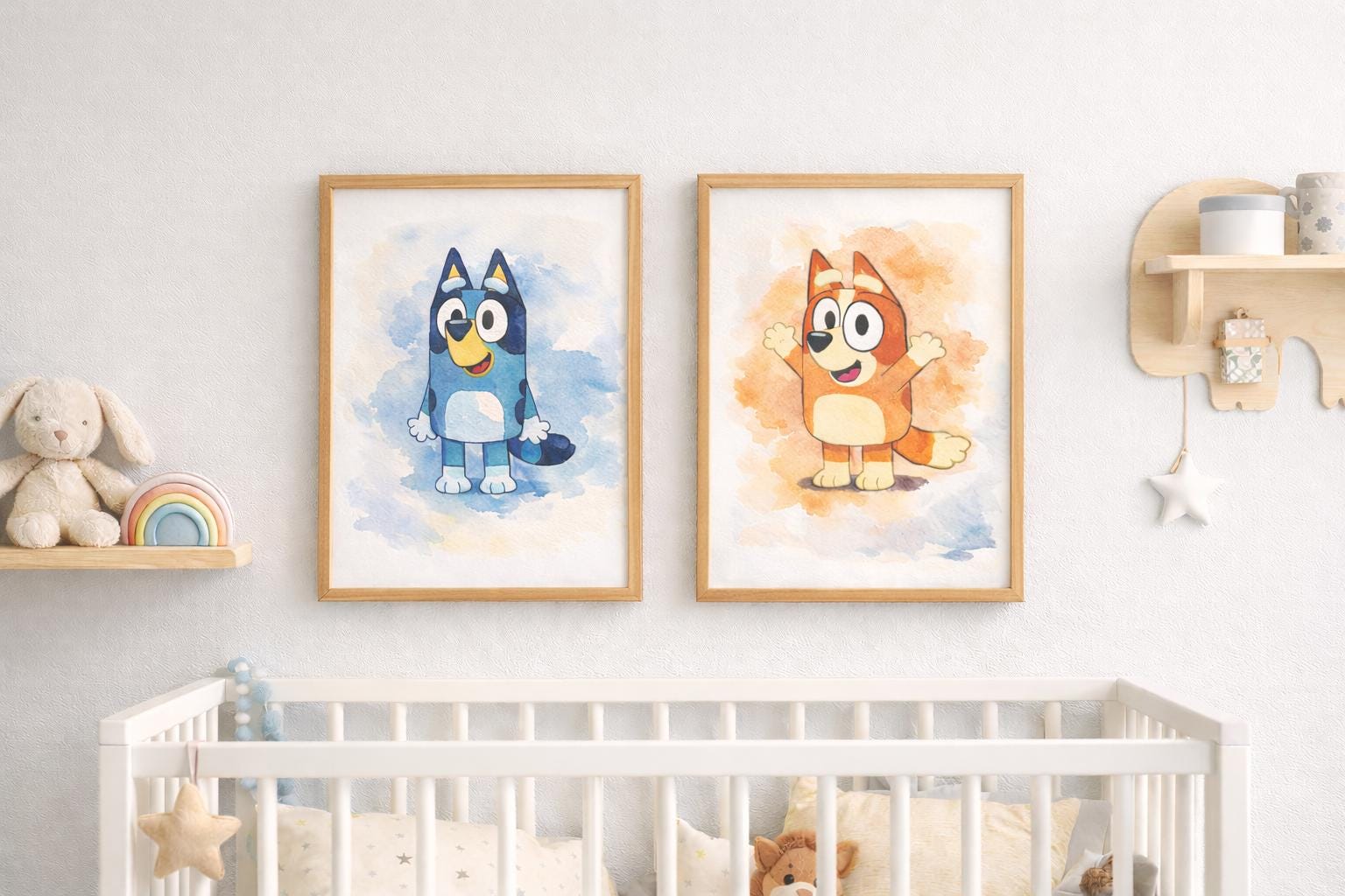 Watercolor Dog Print Set | Kids Nursery Decor (Digital Download A2/A4 PDF)