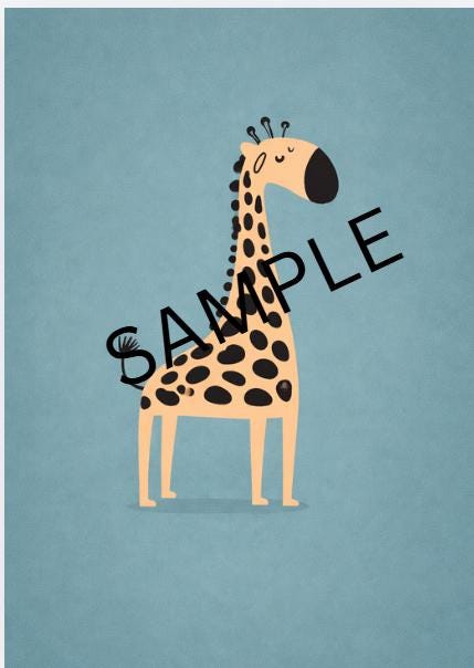 Wild Animal Nursery Wall Art Set | Cute Safari Animals Prints | Kids Bedroom Decor | A4 & A2 Printable