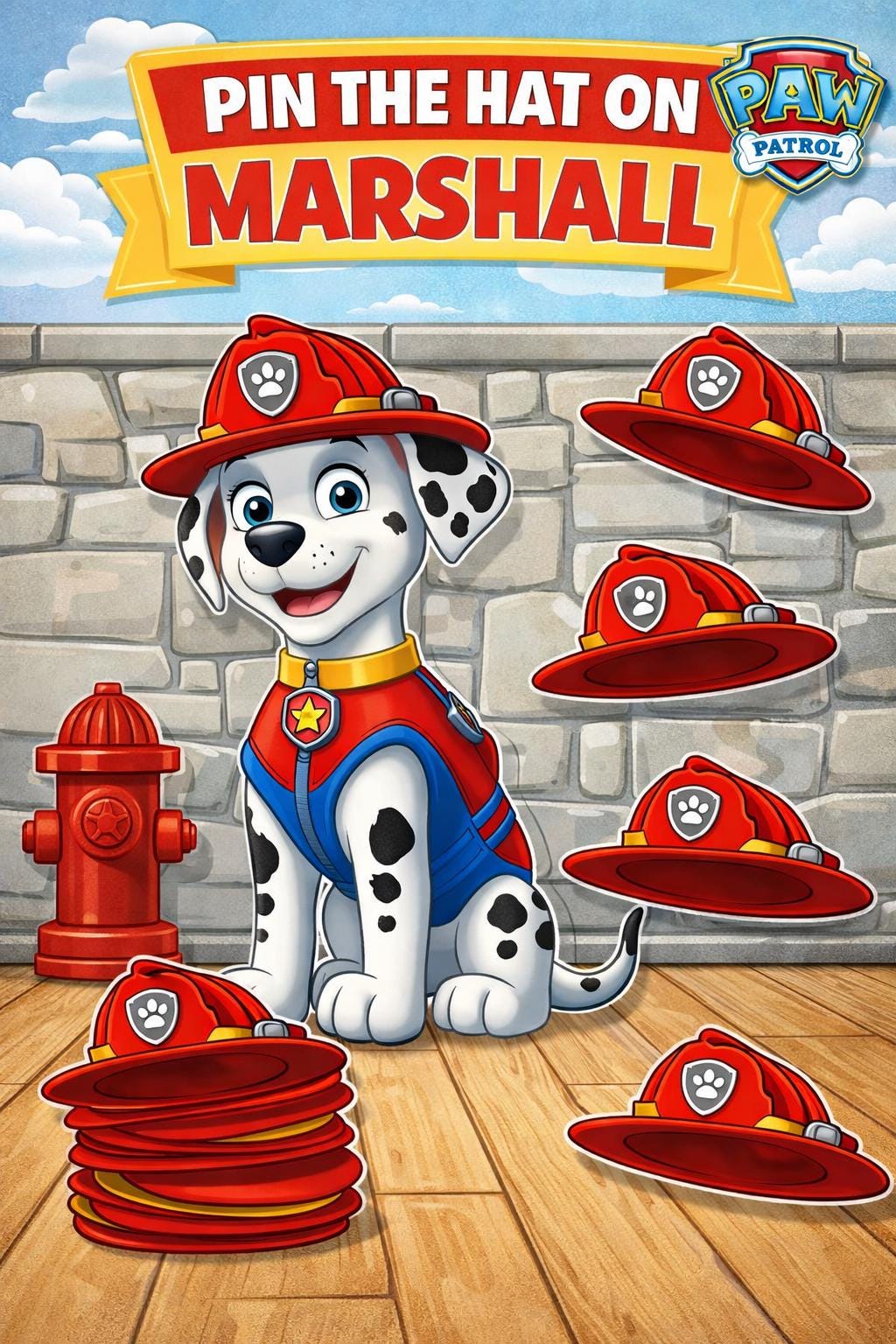 Party Game | Pin the Hat on Marshall (Instant Download)