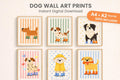 Skater Dogs Art Prints, Playful Nursery Decor (A2 A4 Digital Download)