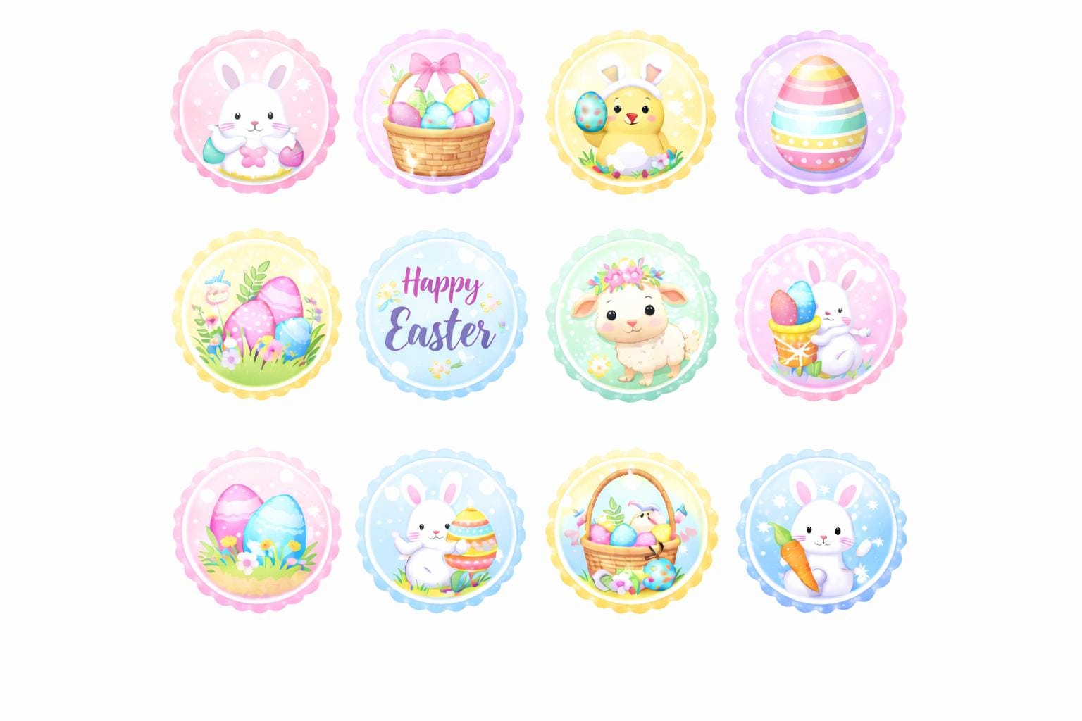 Easter printable Cupcake toppers