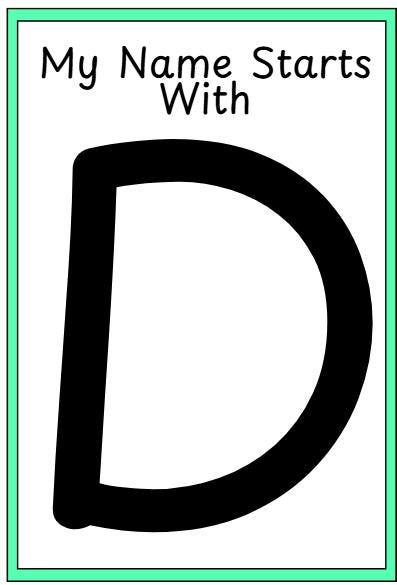 Preschool Alphabet Name Worksheets
