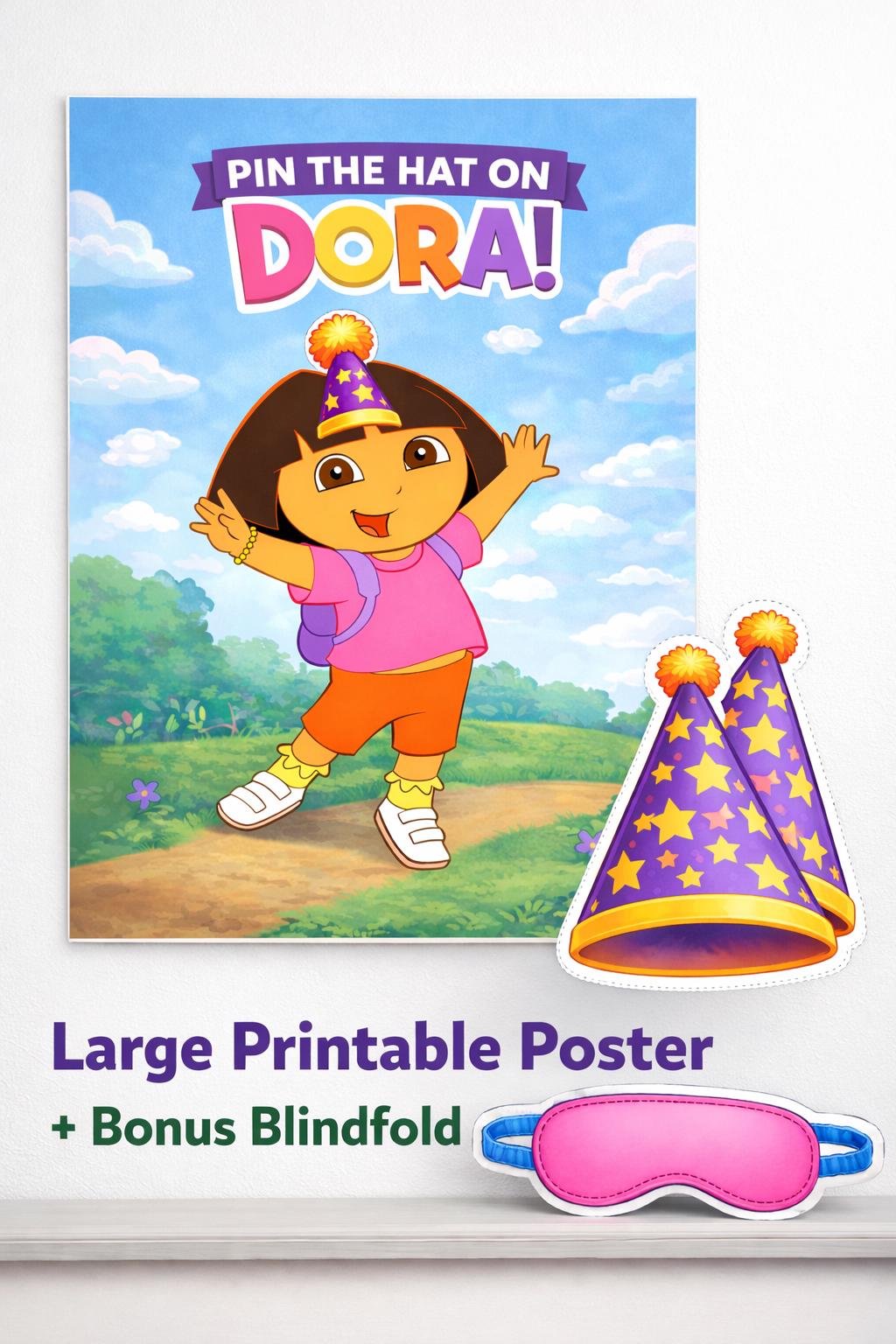 Party Game | Pin the Hat  Printable Instant Download