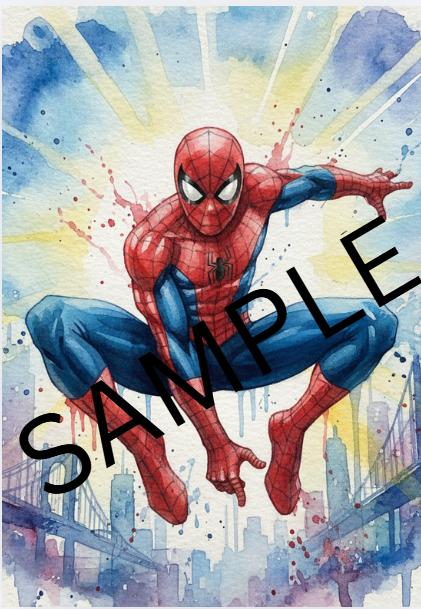 Superhero Wall Art Printable | Watercolour Comic Hero Art | Kids Room | A4 A2 Digital Download