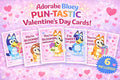 Valentine’s Day Cards for Kids | Blue Dog Pun Printables | 6 Designs | Instant Download