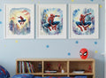 Superhero Wall Art Printable | Watercolour Comic Hero Art | Kids Room | A4 A2 Digital Download