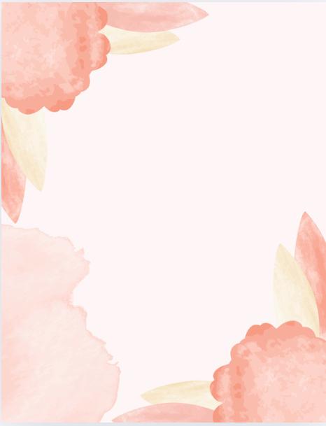 Printable Blank Journal- Soft Pink Floral