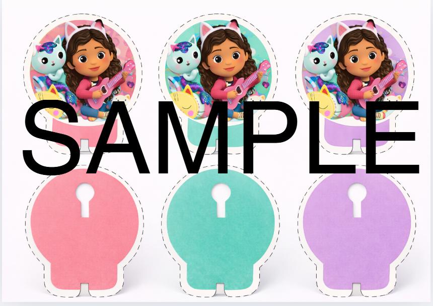 Gabby Lollipop Holders Printable | Chupa Chups Holder | Party Favour Template | Instant Download