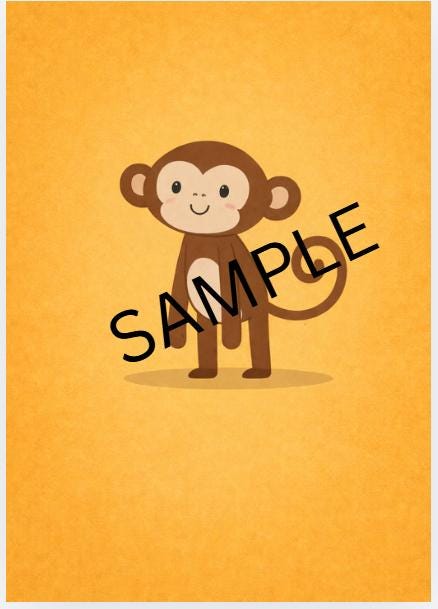 Wild Animal Nursery Wall Art Set | Cute Safari Animals Prints | Kids Bedroom Decor | A4 & A2 Printable