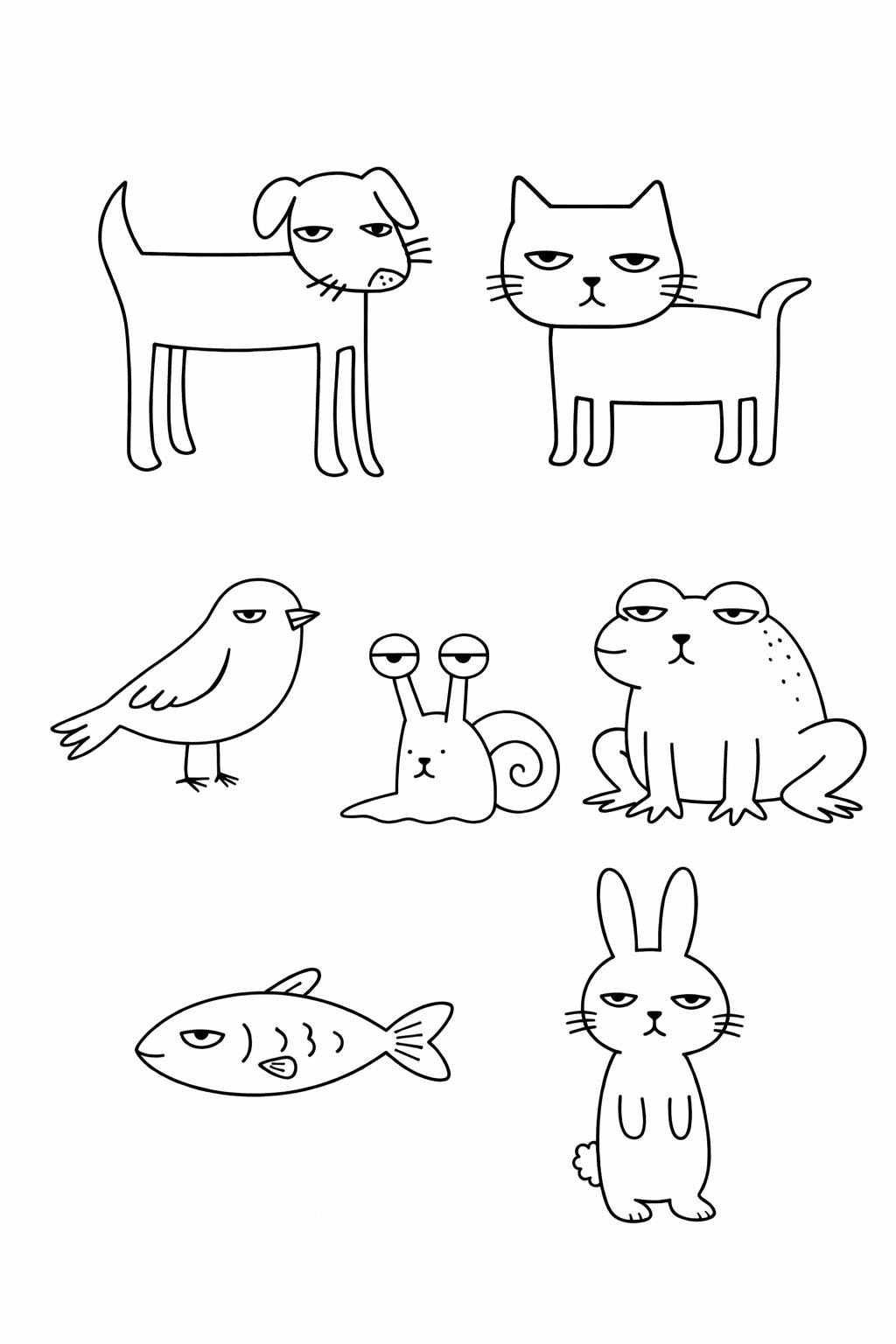 Minimal Animal Nursery Wall Art – Black & White Prints