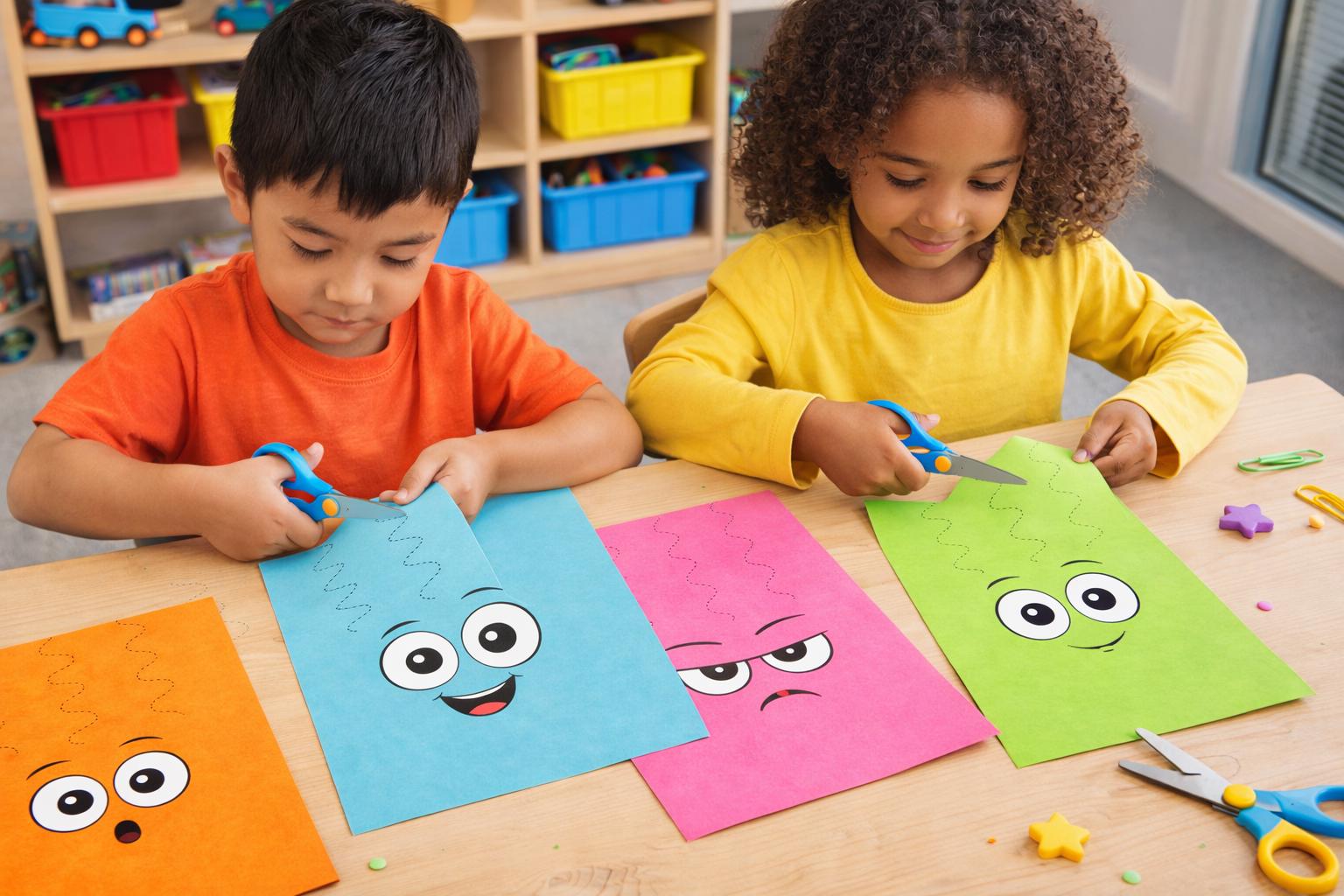 Scissor Skills Cutting Practice | Preschool Fine Motor Worksheets | Printable Cutting Pages