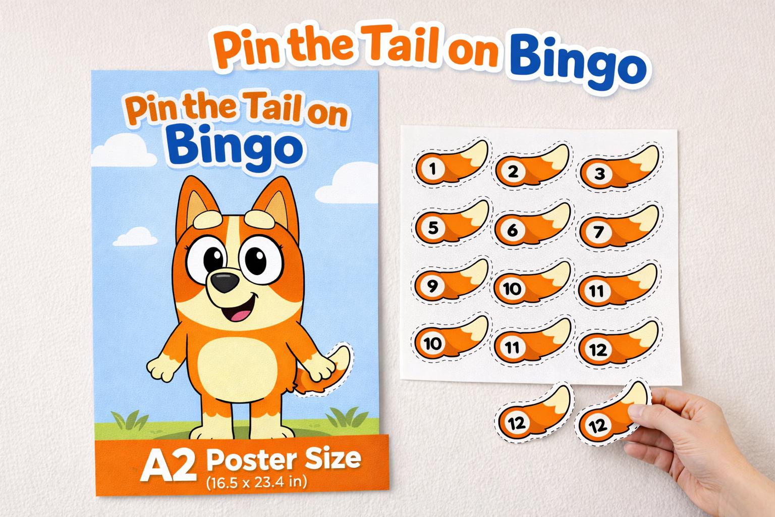 Pin the Tail Party Game for Kids | Printable Birthday & Classroom Game | Instant Download