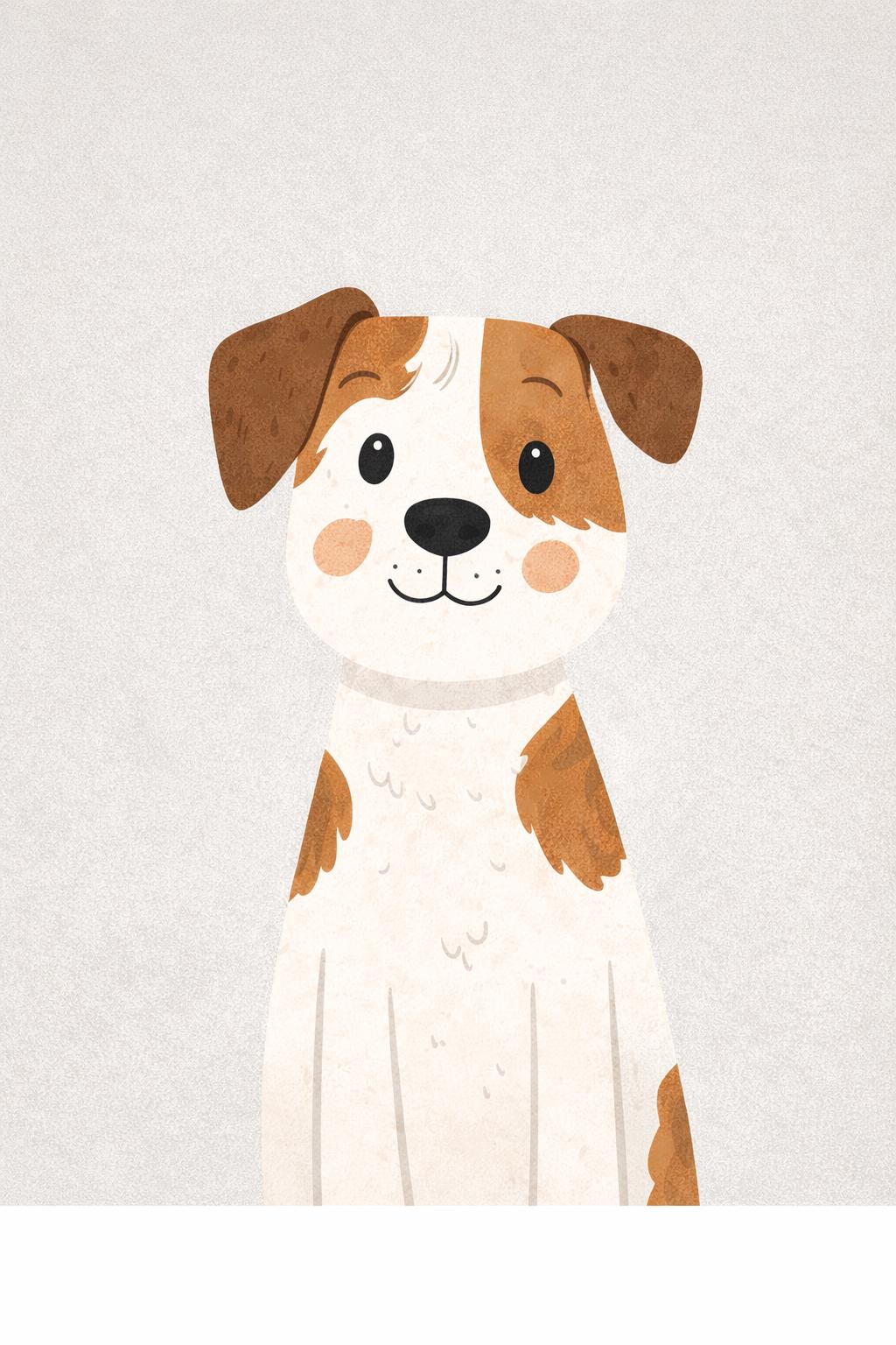 Modern Dog Wall Art Prints Set of 6 Printable Kids Room Decor | Digital Download