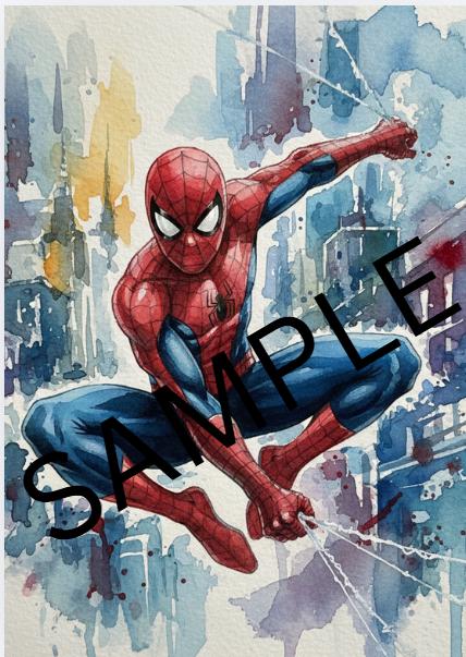 Superhero Wall Art Printable | Watercolour Comic Hero Art | Kids Room | A4 A2 Digital Download