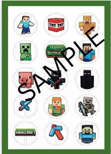 Boys Birthday Cupcake Toppers Printable | Gamer Birthday Party Decorations | Instant Download