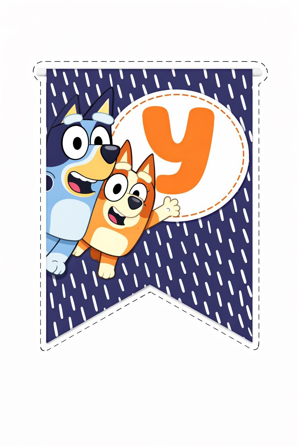 Blue Inspired Happy Birthday Banner Printable