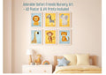 Wild Animal Nursery Wall Art Set | Cute Safari Animals Prints | Kids Bedroom Decor | A4 & A2 Printable