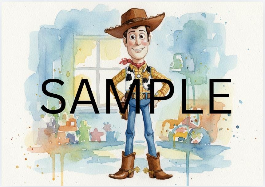 Wall Art Set | Watercolour Toy-Inspired Kids Prints | Playroom Decor | Poster size & A4 Printable