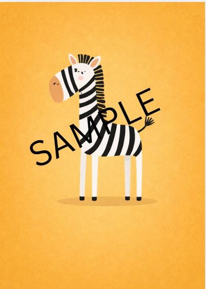 Wild Animal Nursery Wall Art Set | Cute Safari Animals Prints | Kids Bedroom Decor | A4 & A2 Printable