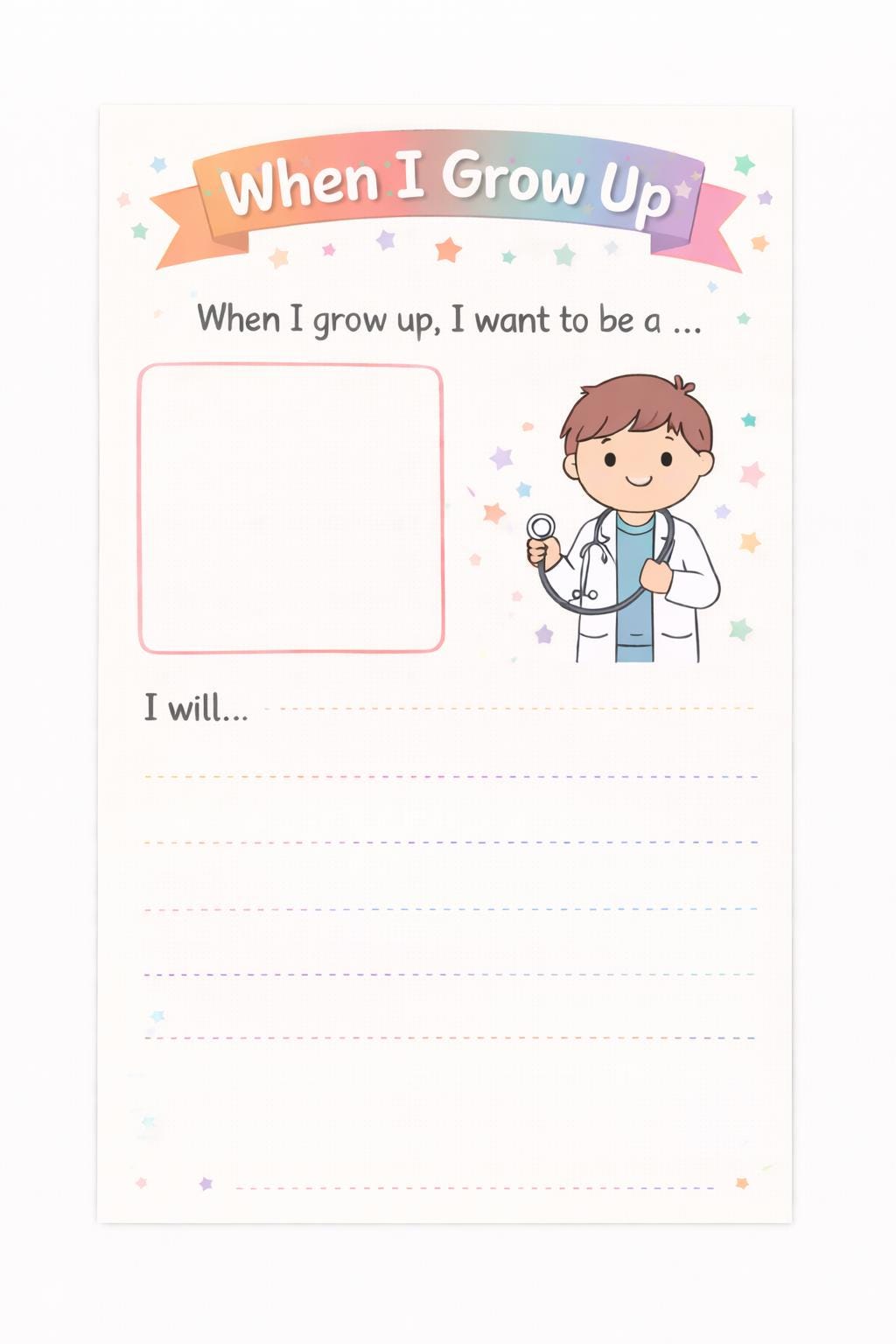 All About Me – Printable Workbook (10 pages)