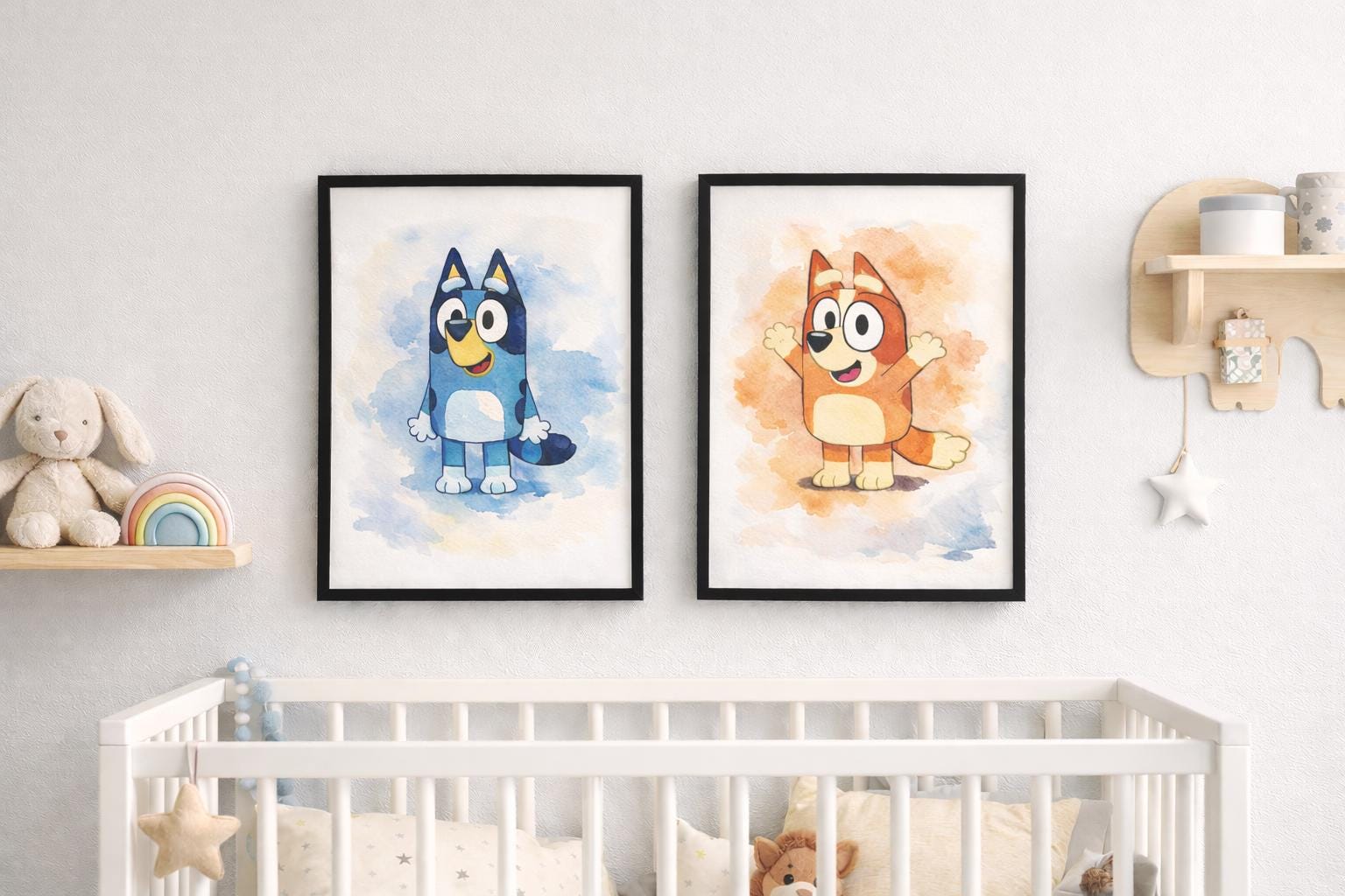 Watercolor Dog Print Set | Kids Nursery Decor (Digital Download A2/A4 PDF)