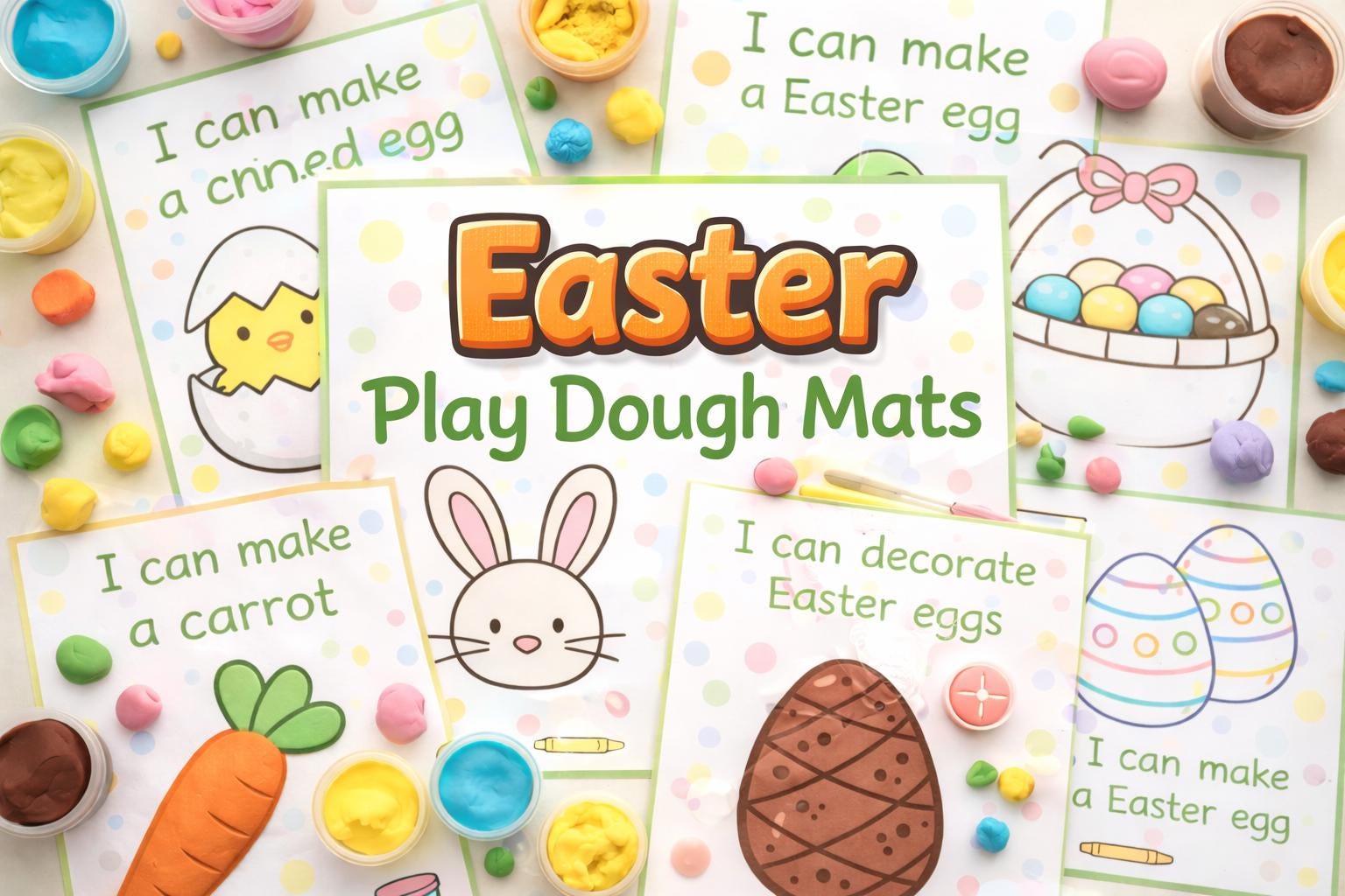 Easter Playdough Mats | Fine Motor Activity Pack (Printable PDF)