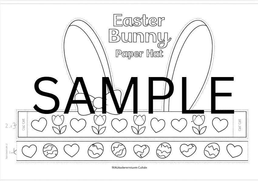 Easter Bunny Ears Printable | Bunny Hat Craft for Kids | Classroom & Party Activity