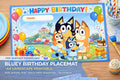 Bluey Dog Birthday Placemat | Kids Party Activity, A4 Printable (Instant Download)