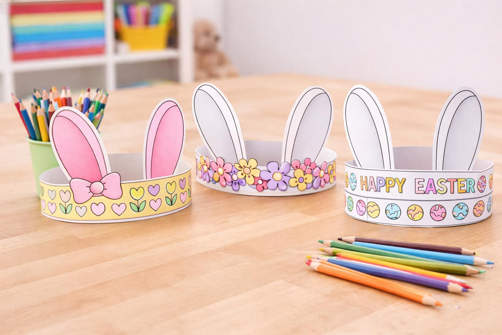 Easter Bunny Ears Printable | Bunny Hat Craft for Kids | Classroom & Party Activity