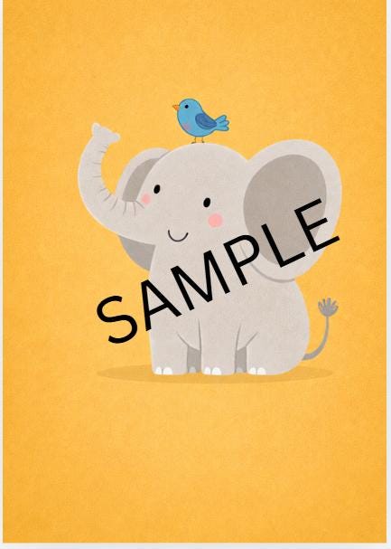 Wild Animal Nursery Wall Art Set | Cute Safari Animals Prints | Kids Bedroom Decor | A4 & A2 Printable