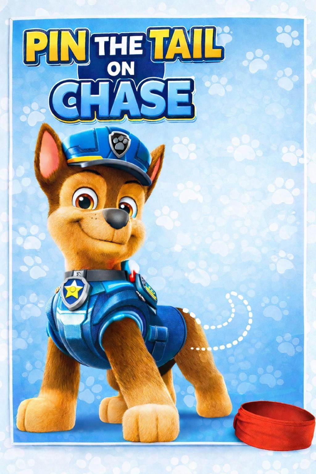 Pin the Tail on Chase Rescue Pups Game Printable