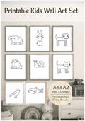 Minimal Animal Nursery Wall Art – Black & White Prints