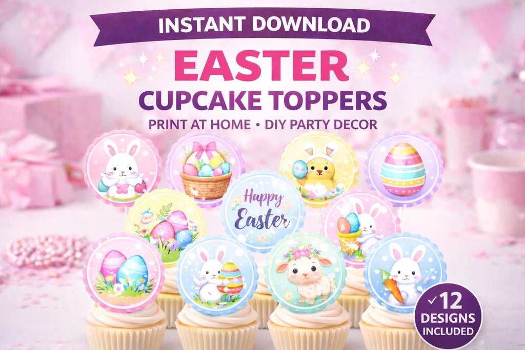 Easter printable Cupcake toppers
