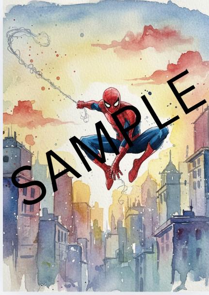 Superhero Wall Art Printable | Watercolour Comic Hero Art | Kids Room | A4 A2 Digital Download